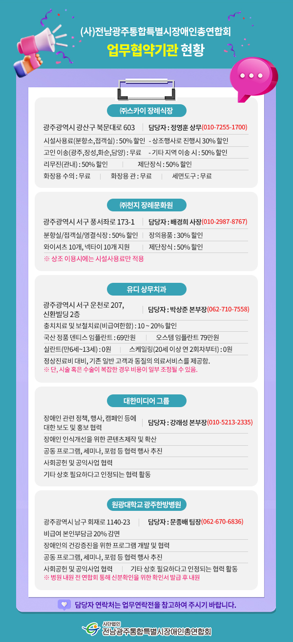 업무협약기관 현황